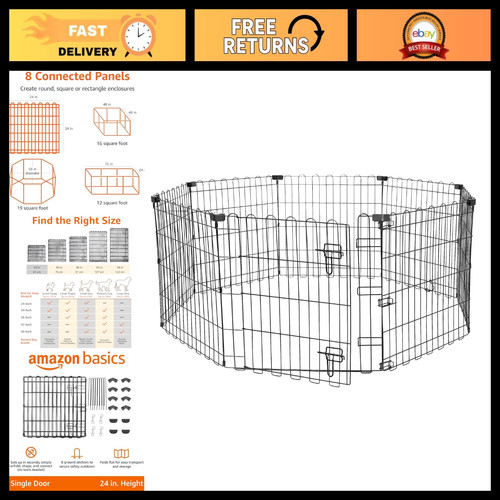 Foldable octagonal metal dog - foldable,