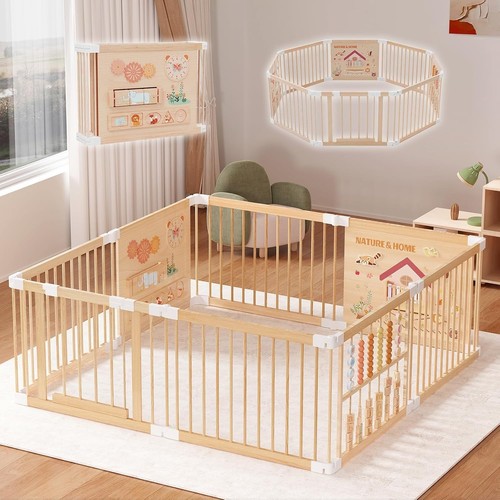 Wooden baby playpen large - baby,