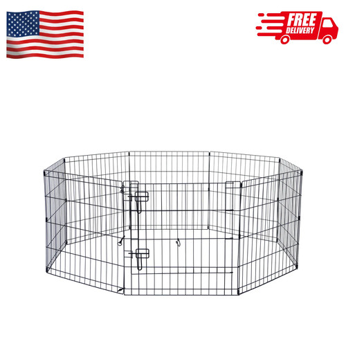 Panel metal dog playpen - metal,