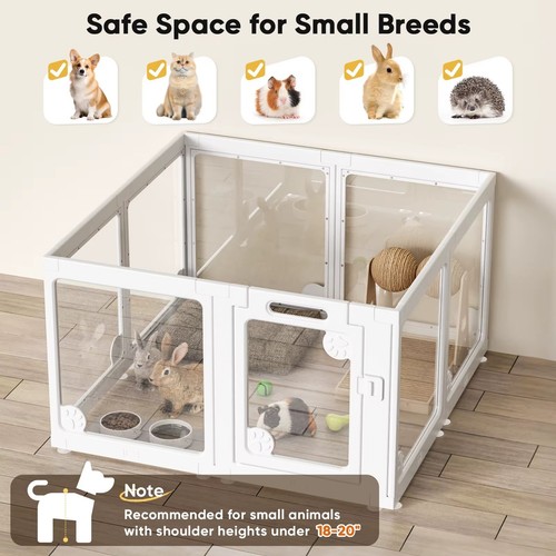 Clear acrylic dog playpen - clear,