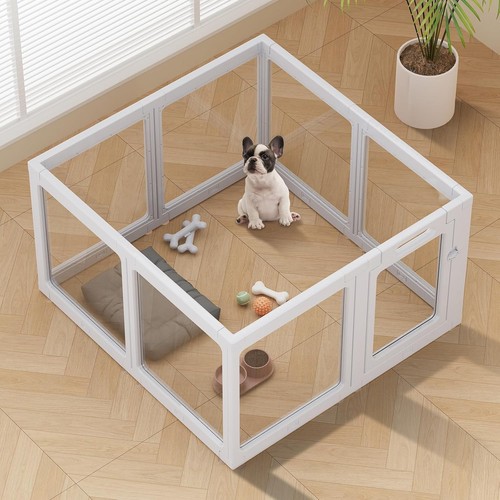 Clear acrylic dog playpen - clear,