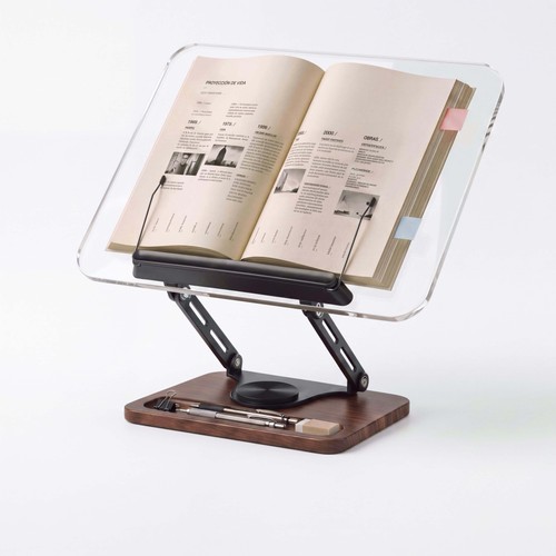 Rotating wooden base - wooden, reading